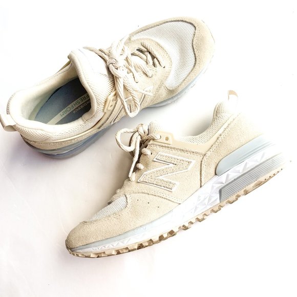 New Balance | Shoes | New Balance 574 Sport Ws574sne Cream Suede Sneakers  Size 7 | Poshmark